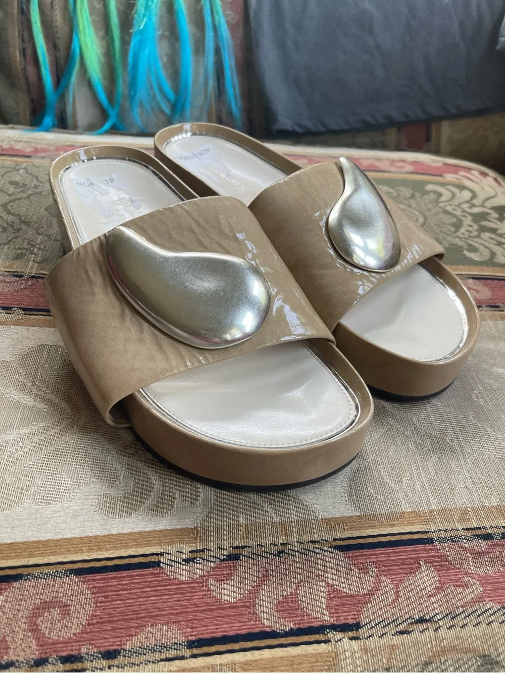 Tory Burch Patos Platform Slide Sandals . Size 7.5 Women N6-22